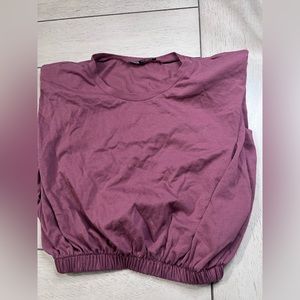 Zara shoulder pad cropped tee